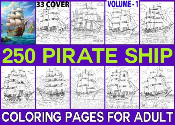 Download 250 Pirate Ship Coloring Pages for Adult - Color Collection