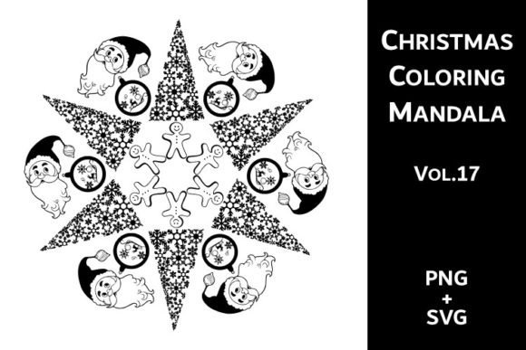 Download Christmas Coloring Mandala Vol.17 - Color Collection
