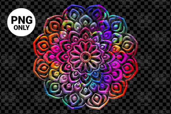 Download Colorful Floral Mandala Sublimation - Color Collection