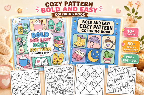 Download Bold Easy Pattern Coloring Book Pages - Color Collection