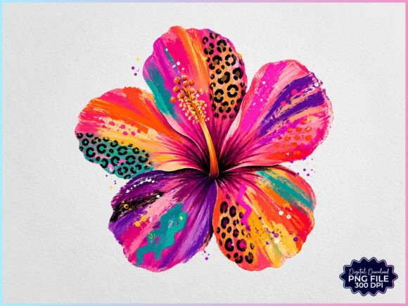 Download Colorful Hibiscus Flower Tropical PNG - Color Collection