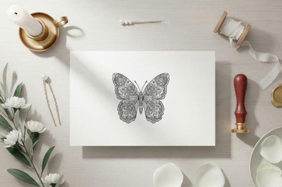 Download Mandala Butterfly Coloring Page Lace - Color Collection