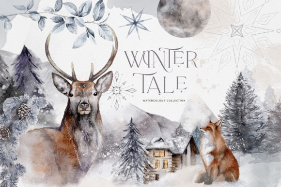 Download Winter Illustrations Clip Art Watercolor - Color Collection