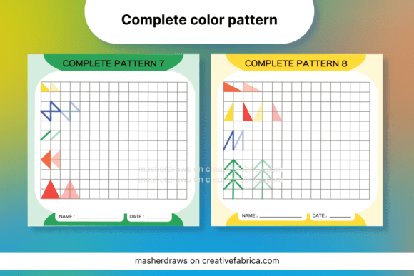 Download Kids Activity Tracing Color Pattern 7-8 - Color pattern Collection