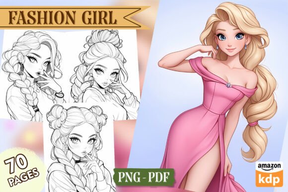 Download Fashion Girl Coloring Pages, Vol. 02 - Color Collection