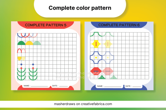 Download Kids Activity Tracing Color Pattern 5-6 - Color pattern Collection