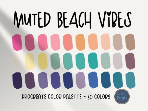 Download Muted Beach Vibe Procreate Color Palette - Color Collection