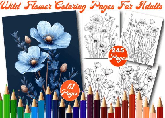 Download Wild Flower Coloring Book for Adults - Color Collection