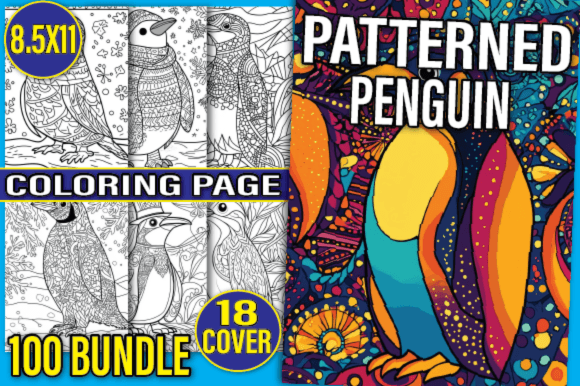 Download 100 Bundle Patterned Penguin Coloring Pa - Color Collection