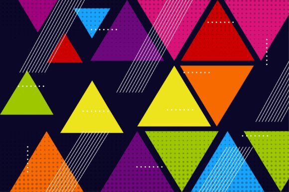 Download Mosaic Triangle Background Colorful - Color Collection