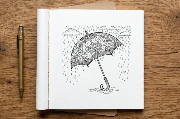 Download Patterned Umbrella Coloring Page - Color Collection