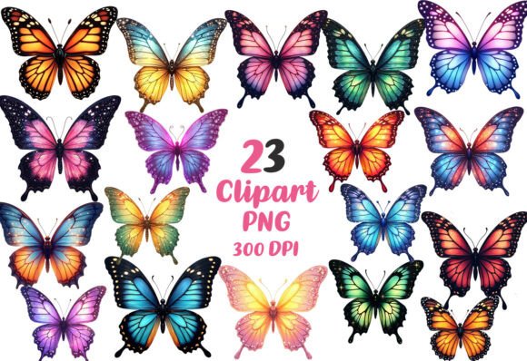 Download Colorful Spring Butterflies PNG Clipart - Color Collection