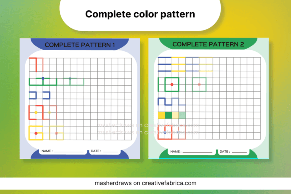 Download Kids Activity Tracing Color Pattern 1-2 - Color pattern Collection