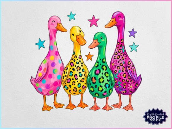Download Preppy Colorful Duck PNG - Color Collection