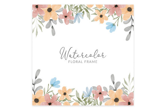 Download Watercolor Colorful Petal Flower Frame - Color Collection