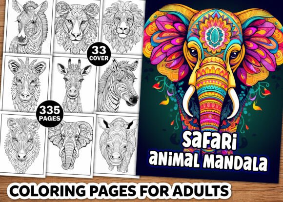 Download Safari Animal Mandala Coloring Pages - Color Collection