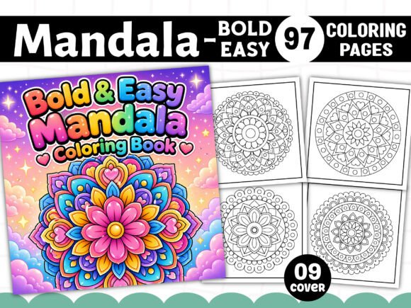 Download Bold and Easy Mandala Coloring Pages - Color Collection
