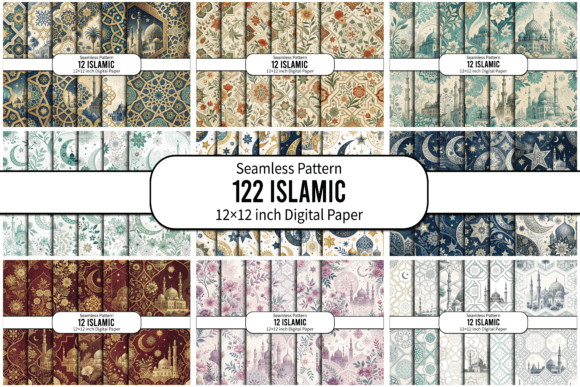 Download Islamic Pattern Seamless Digital Papers - Islamic Collection