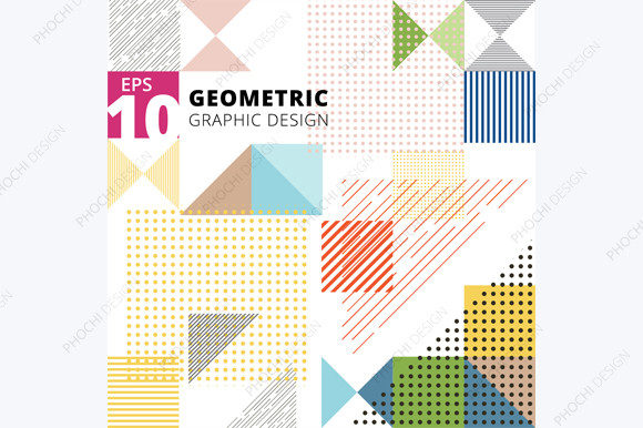 Download Abstract Multicolor Geometric Pattern - Color Collection