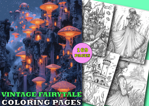 Download Vintage Fairytale Adult Coloring Pages 2 - Color Collection