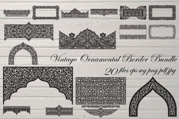 Download Vintage Ornamental Border &amp; Islamic - Islamic Collection