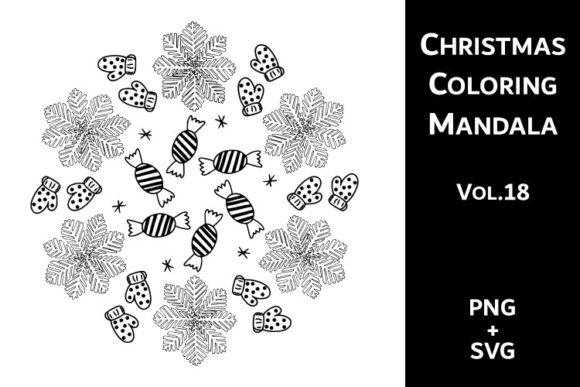 Download Christmas Coloring Mandala Vol.18 - Color Collection