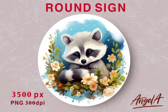Download Watercolor Animal Round Design Printable - Color Collection