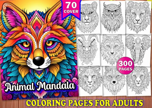 Download 300 Adults Animal Mandala Coloring Pages - Color Collection